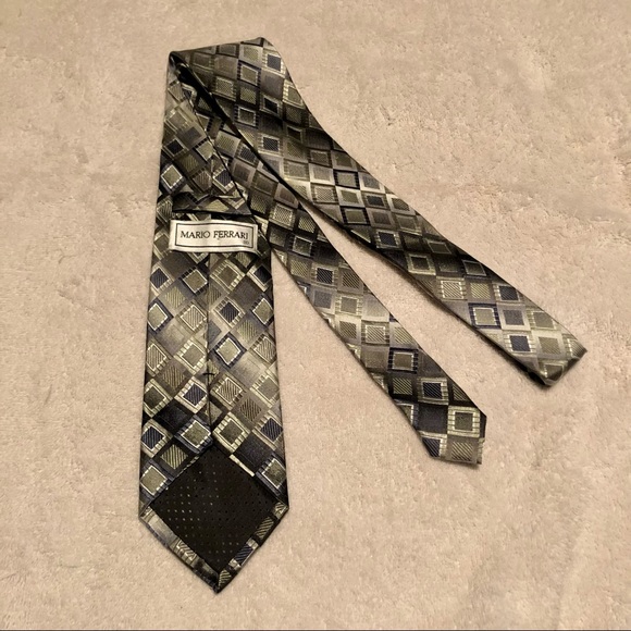 Men's Designer Mario Ferrari Neck Tie - Picture 4 of 6